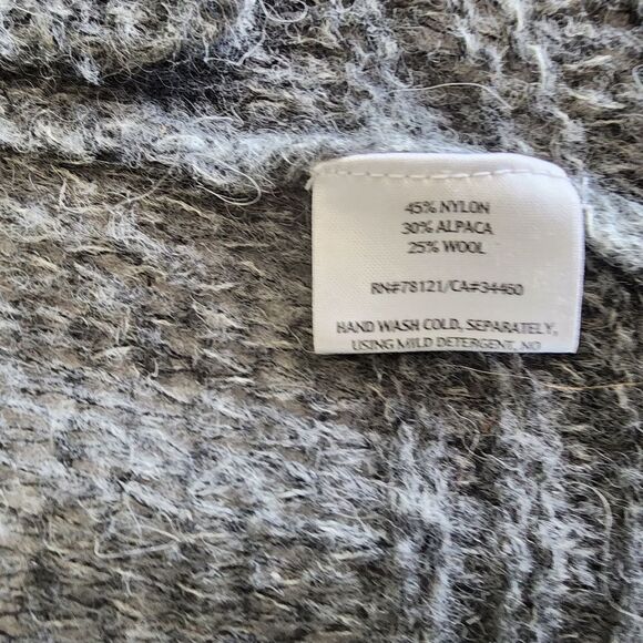 Eileen fisher alpaca and wool blend open front loose knit tunic style cardigan - Picture 8 of 9